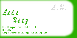 lili uitz business card